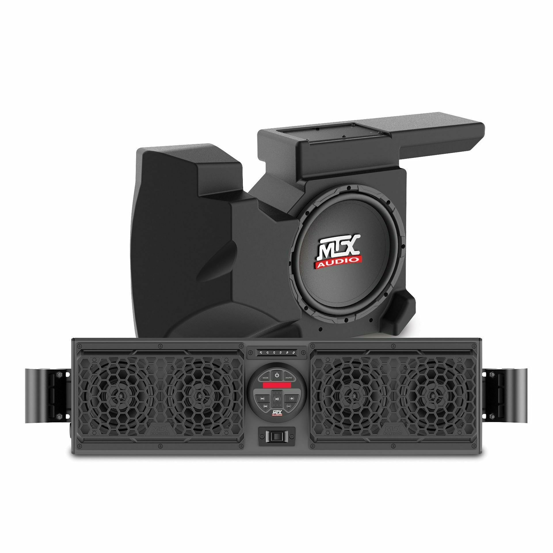 MTX Audio, Polaris RZR Bluetooth Overhead Sound Bar and Amplified Subwoofer