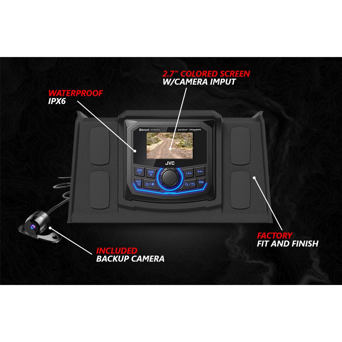 SSV Works, Polaris RZR Lighted 3-Speaker System with Head Unit