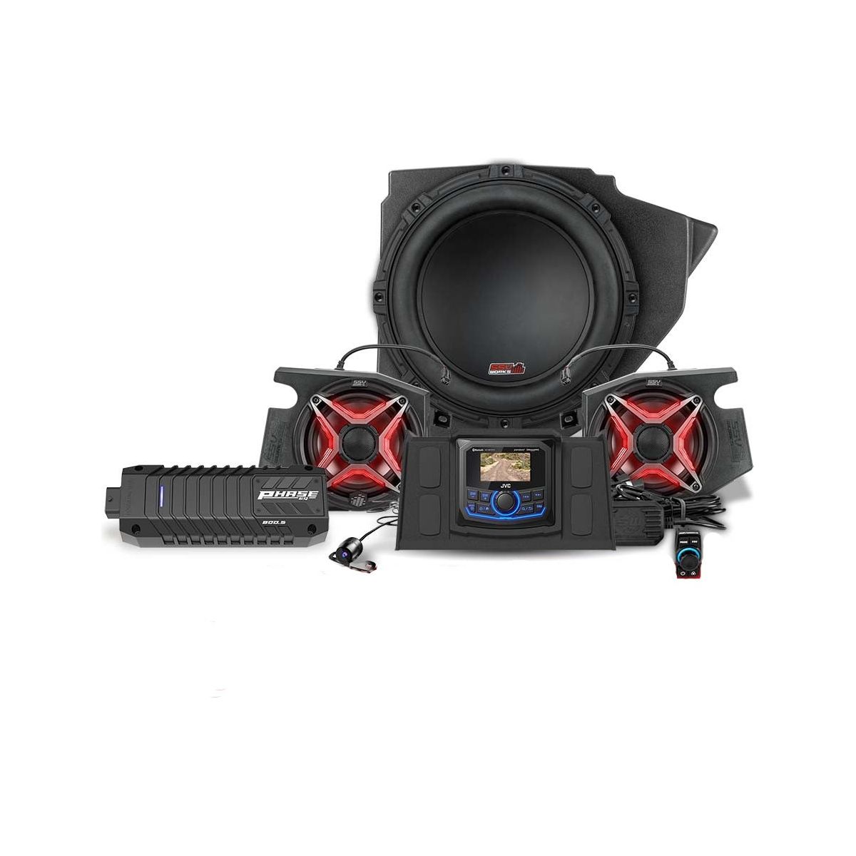 SSV Works, Polaris RZR Lighted 3-Speaker System with Head Unit