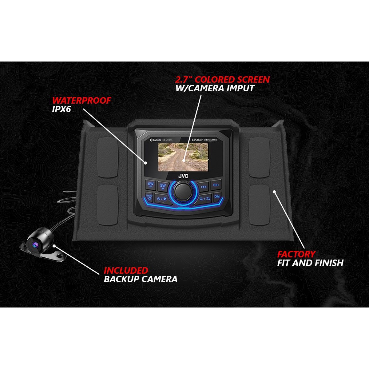 SSV Works, Polaris RZR Lighted 5-Speaker System with Head Unit