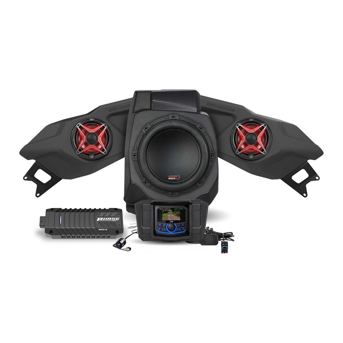 SSV Works, Polaris RZR Pro / Turbo R Lighted 3-Speaker System with Head Unit