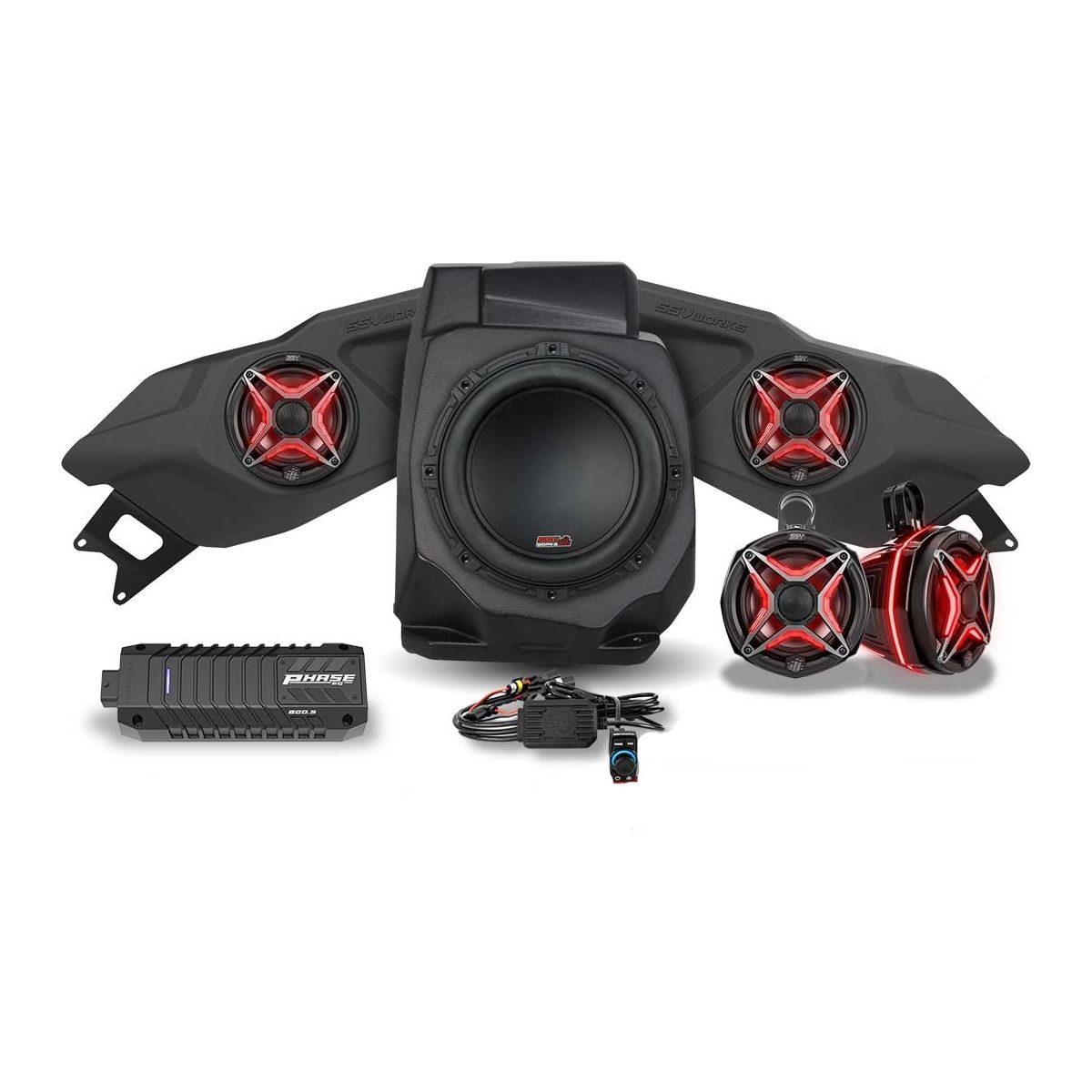 SSV Works, Polaris RZR Pro / Turbo R Ride Command Lighted 5-Speaker System