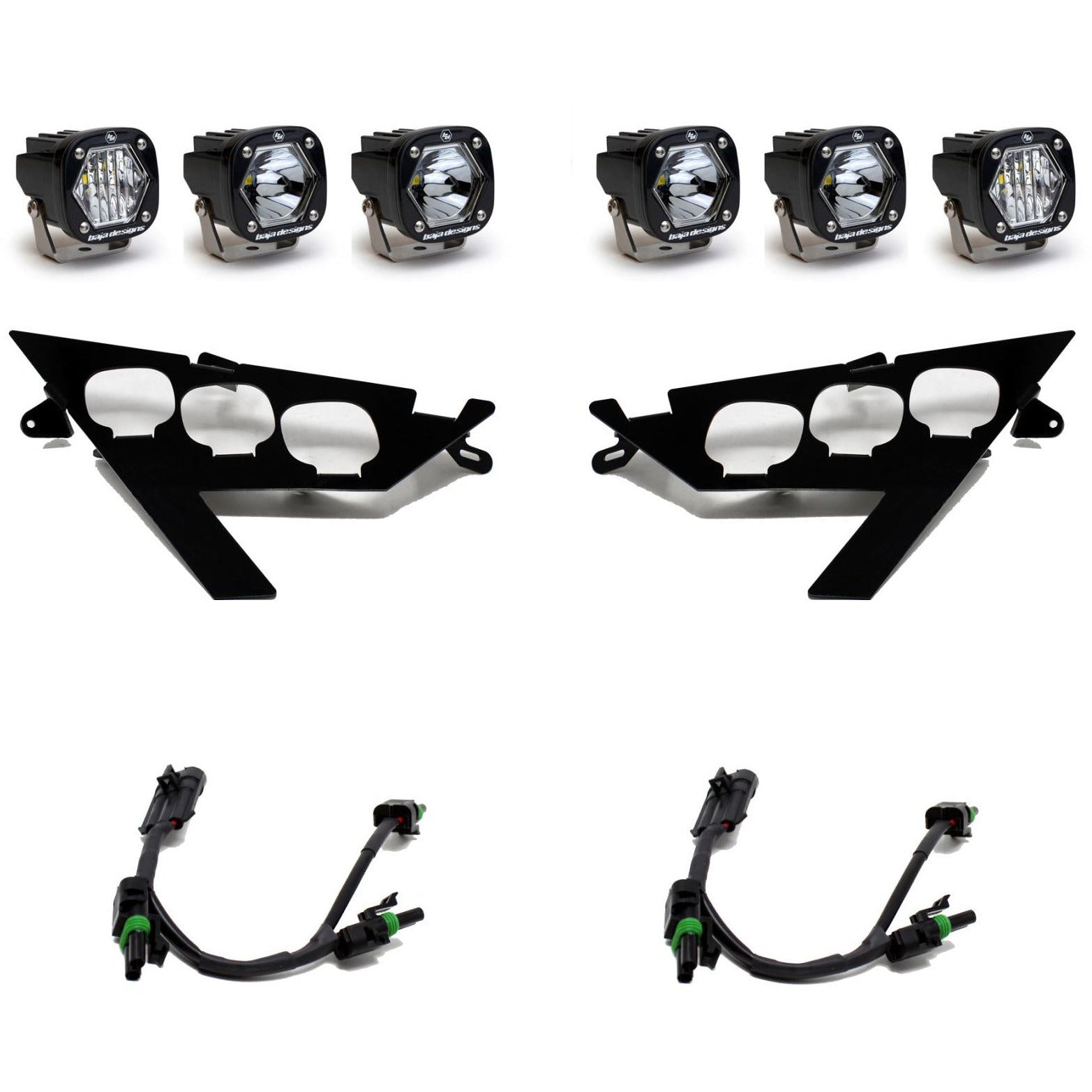 Baja Designs, Polaris RZR Pro / Turbo R S1 Triple LED Headlight Kit