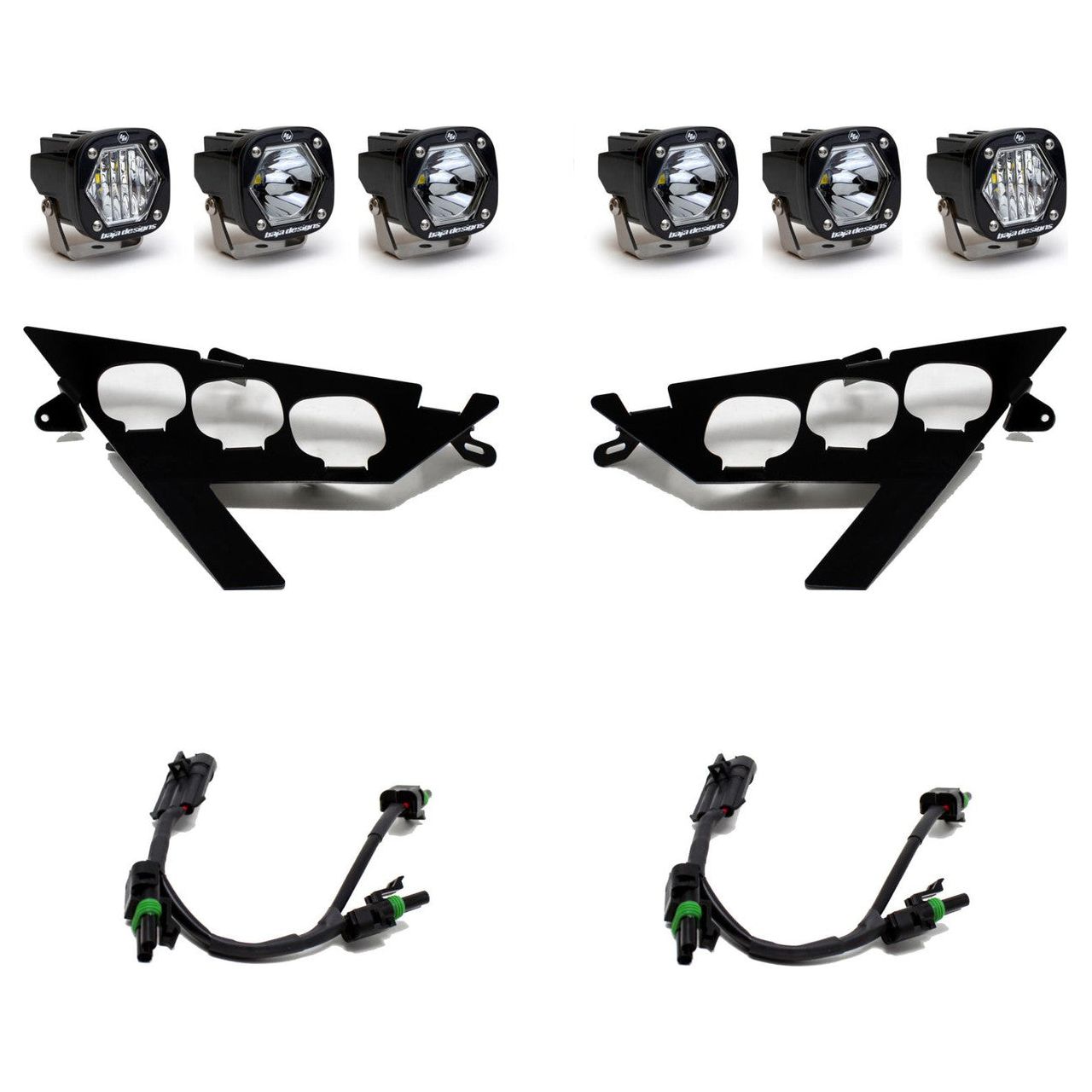 Baja Designs, Polaris RZR Pro / Turbo R S1 Triple LED/Laser Headlight Kit