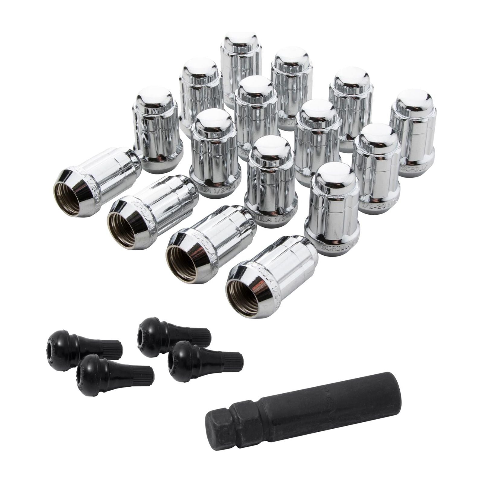 Gorilla Automotive, UTV Lug Nuts Installation Kit M12×1.5 (Chrome)