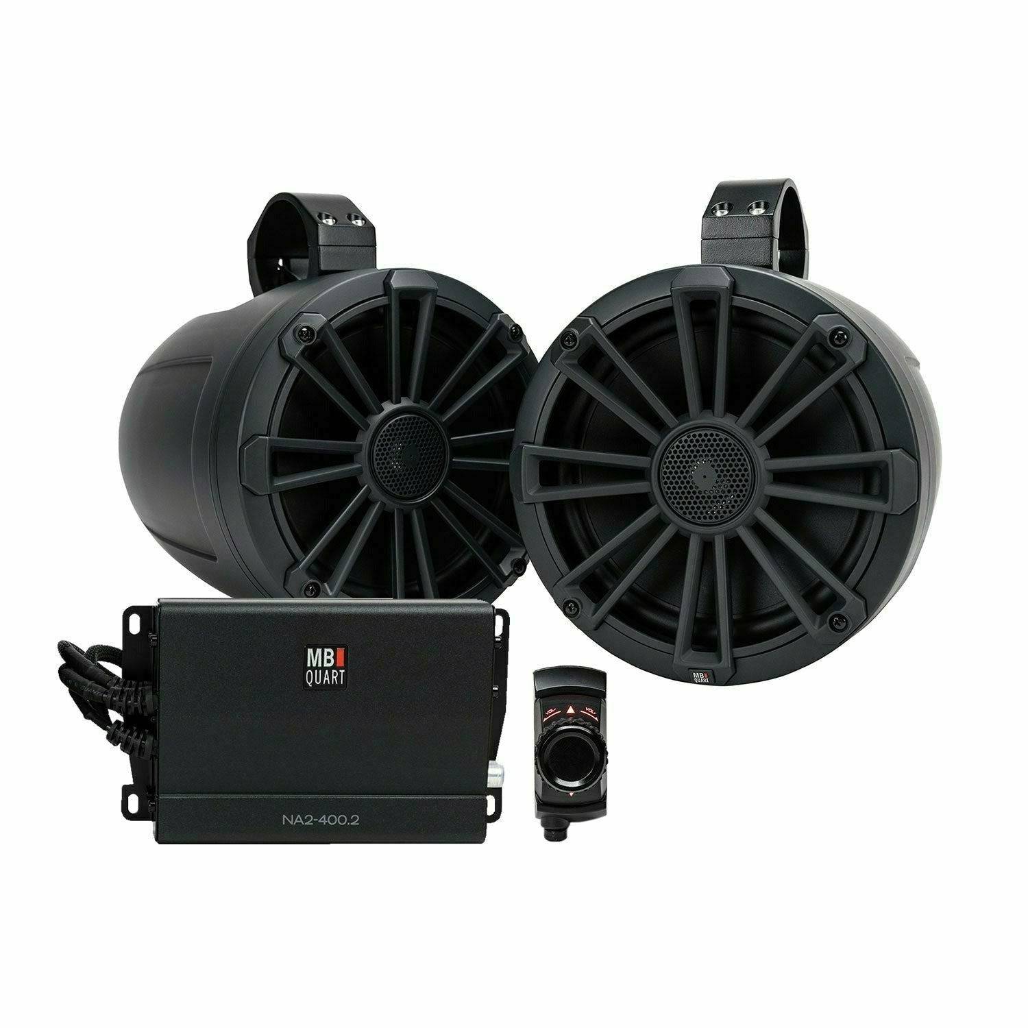 MB Quart, Universal 8" Speakers 400 Watt UTV Tuned Audio System